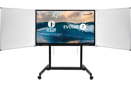 Touchdisplay auf Rollstativ