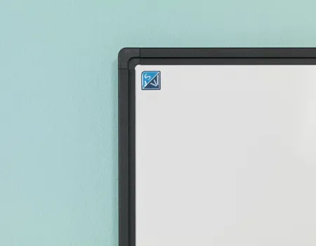Whiteboard mit schwarzem Softline-Profil