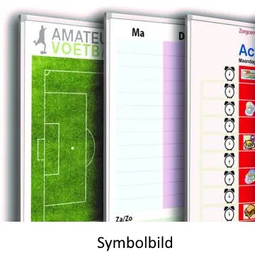 Bedruckte Whiteboards mit grau eloxiertem Profil